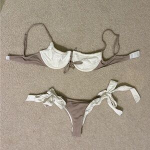 Frankie's x Sydney Sweeney Eyelet Underwire Bikini Top + Side-Tie Bottoms